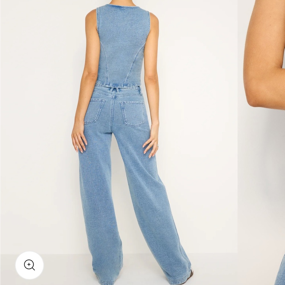 Good Americsn - Women's Blue Wide-Leg Sweatpant Jeanz (6/28) - Picture 5 of 9